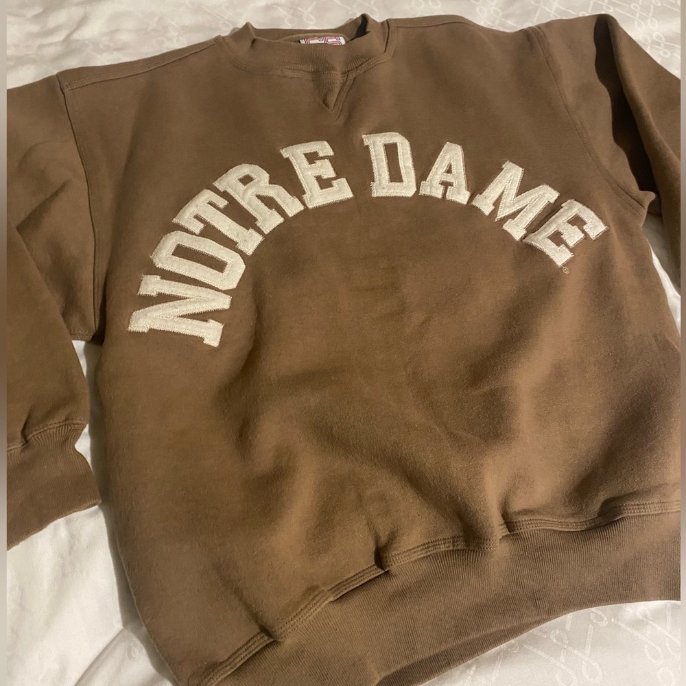 Vintage Crable Sportswear NOTRE DAME Crewneck Sweatshirt Sz M Made In USA